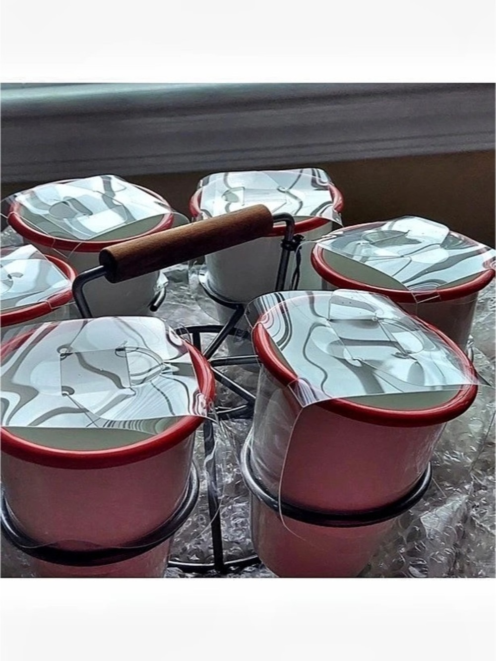 Red & White Drinkware Set